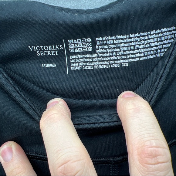 Victoria's Secret Women's Black Leggings High Rise Waist Full Length Size 4 - Picture 4 of 5